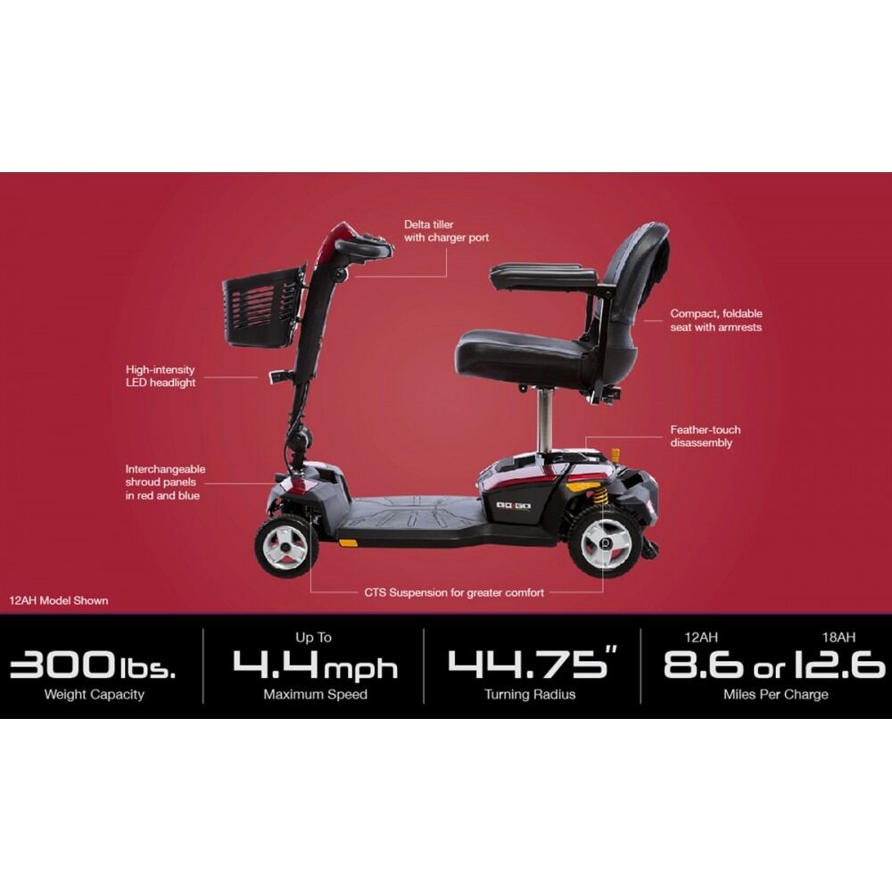 Pride GoGo LX 4 Travel Scooter - Image 5