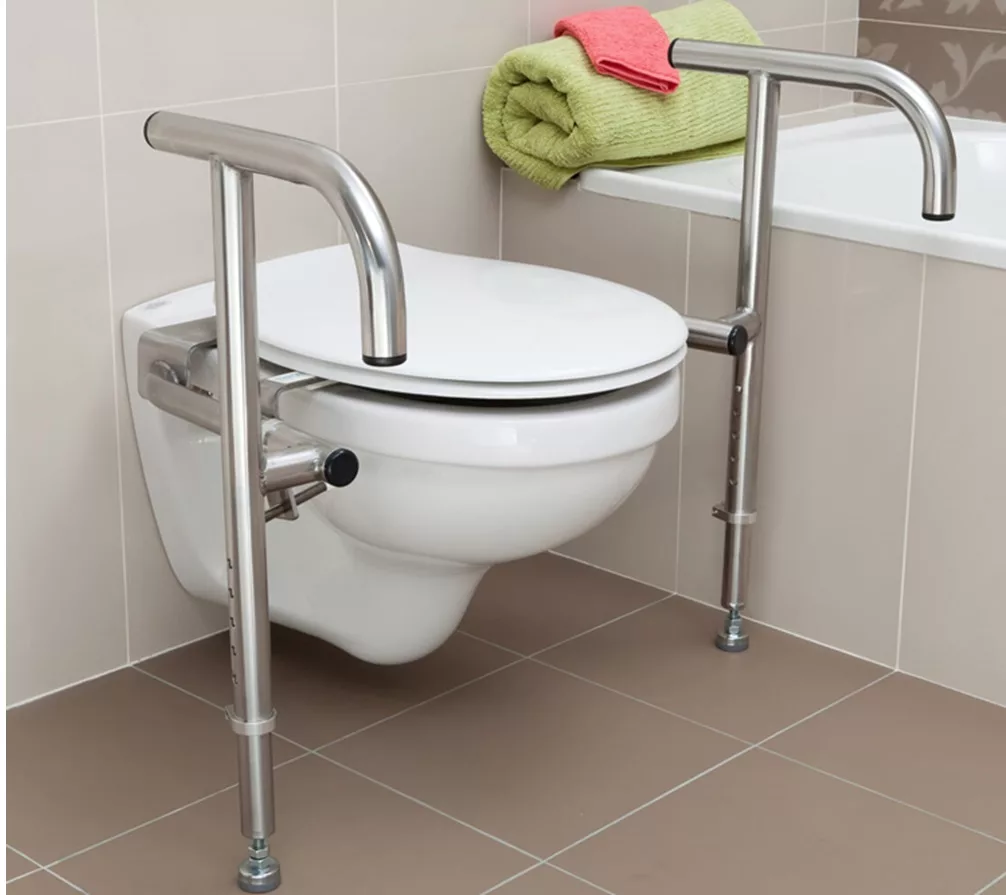 Bariatric toilet rail