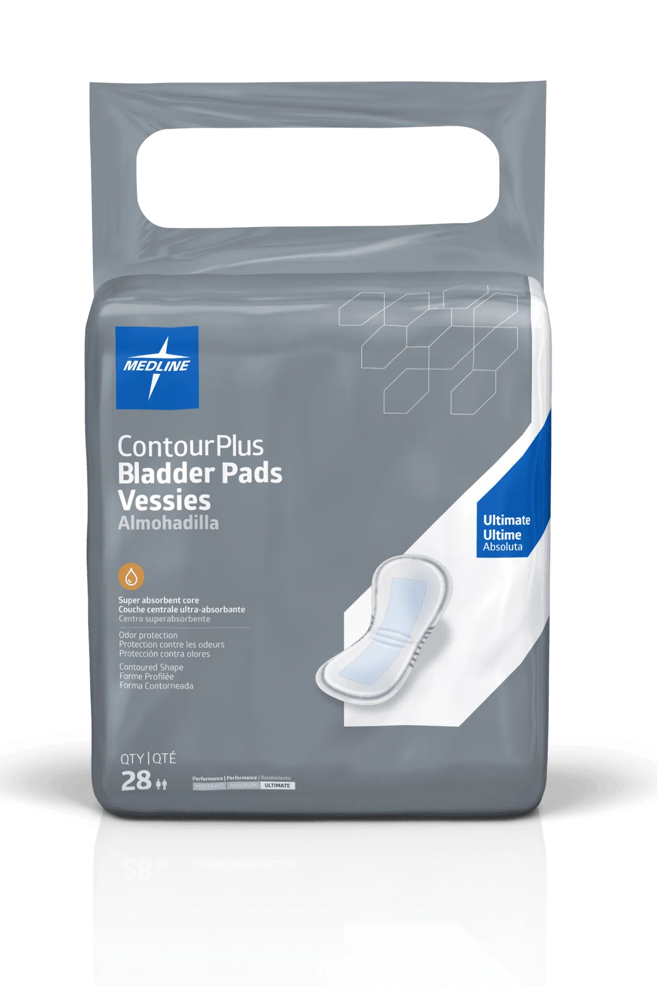 Medline Contour Plus Bladder Control Pads (Pack of 28)
