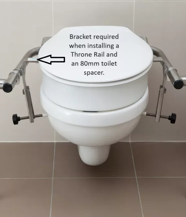 Brackets for toilet spacer