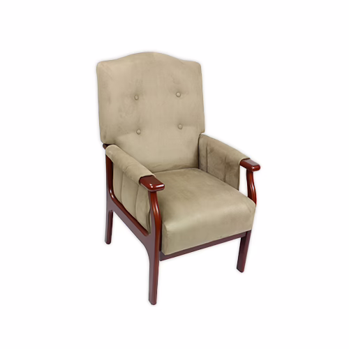 High Back Chair - Oscar Spencer - Suede Moss